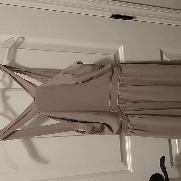 Lulu's Air of Romance Taupe Dress - Picture 4 of 4